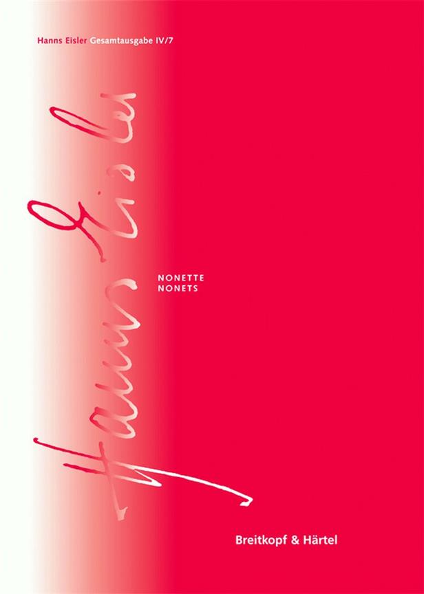 Hanns Eisler: HEGA Serie IV Band 7(Nonette)