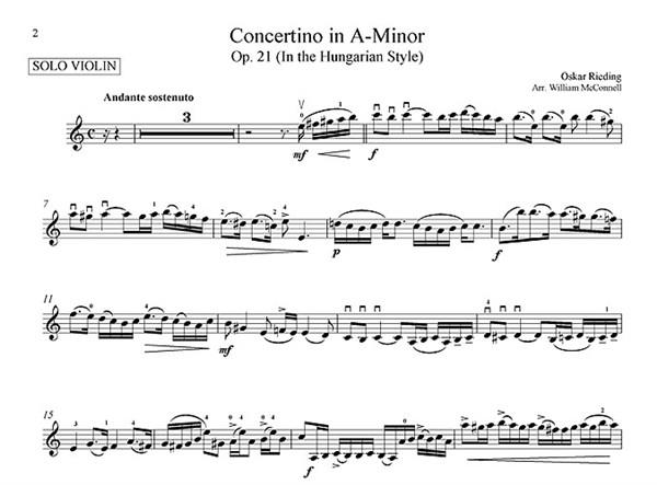 Concertino In A Minor (Score And Parts)