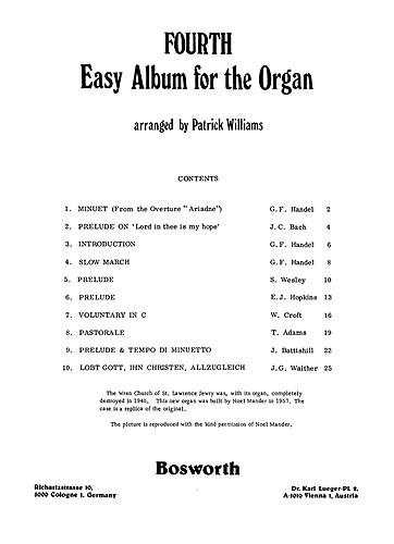 Williams: Fourth Easy Album For The Organ