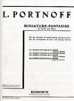 Leo Portnoff: Russian Fantasia No.4 E Minor for Violin And Piano