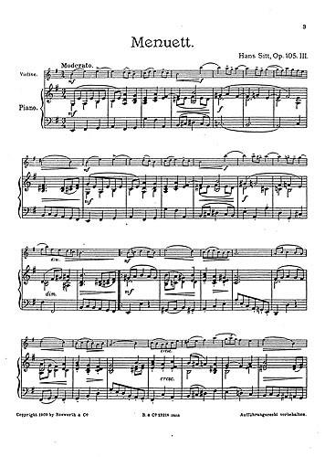 Menuet Souvenir Suite Op.105/3