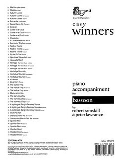 Ramskill & Lawrance: Easy Winners Piano Accompaniment for Bassoon