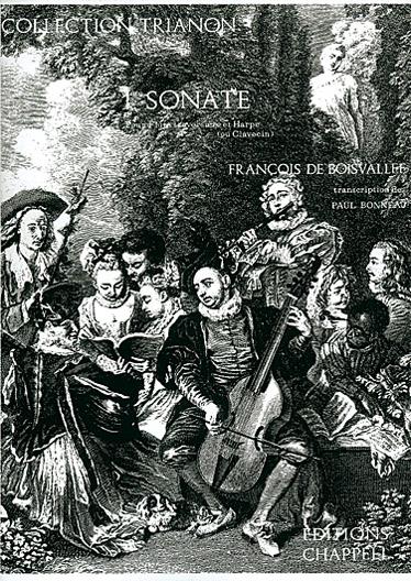 Francois De  Boisvallée: 1-re Sonate, pour flute  et harpe ou clavecin