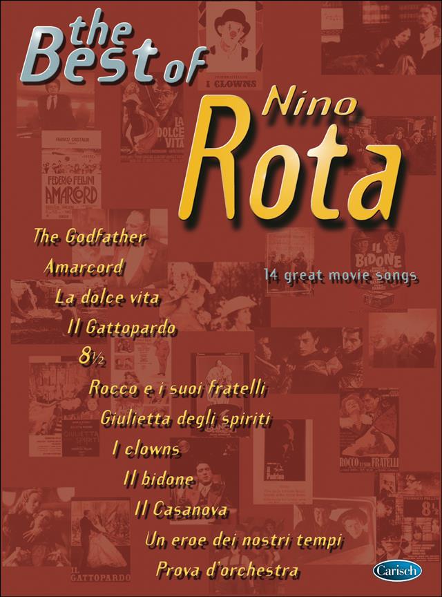 Nino Rota: The Best Of Nino Rota -14 Great Movie Songs(for Piano With Guitar Chords)