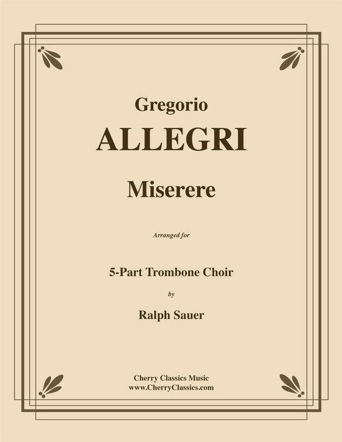 Miserere fuer 5-part Trombone Ensemble