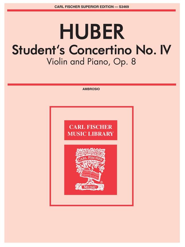 Adolf Huber: Student's Concertino 4 G-Dur Opus 8