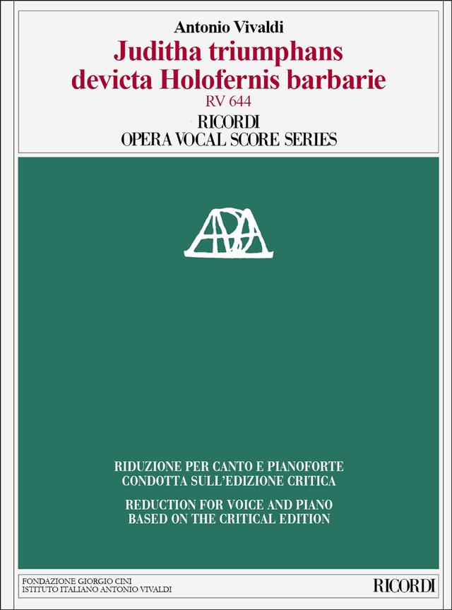 Vivaldi: Juditha triumphans RV644 (Crit.Ed.)