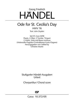 Händel: Ode For St.Cecilia's Day HWV 76  (Koorpartituur)