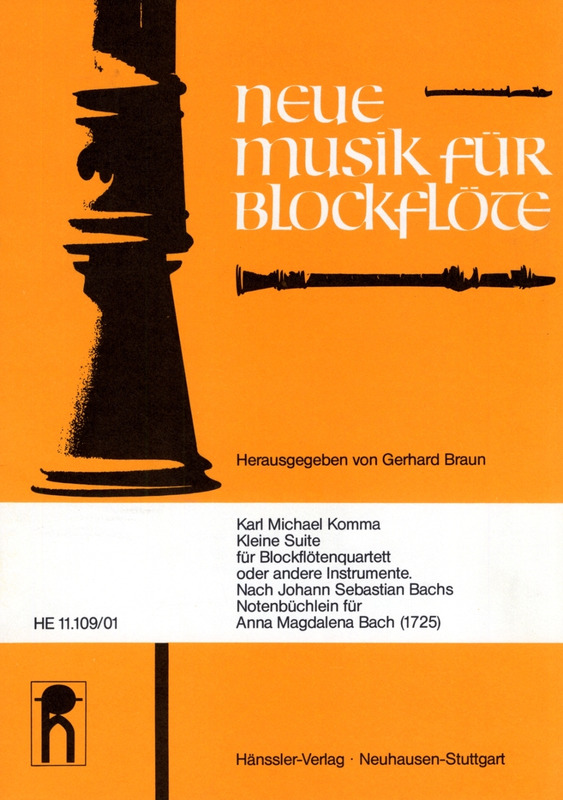 Karl-Michael Komma: Kleine Suite nach Bachs Notenbuchlein (Partituur)