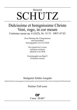 Dulcissime et benignissime Christe
