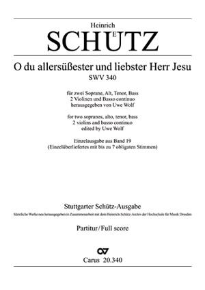 Heinrich Schutz: O du allersussester und liebster Herr Jesu (Partituur)
