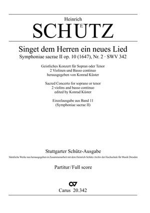 Heinrich Schutz: Singet dem Herrn ein neues Lied (Partituur)