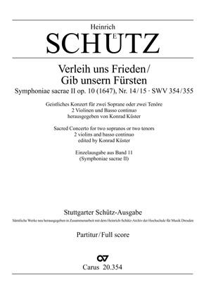 Sch?tz: Verleih uns Frieden- Gib unsern Firsten