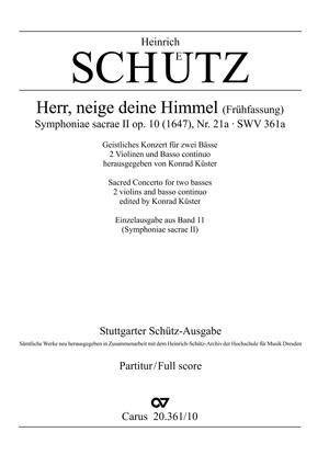 Herr, neige deine Himmel [Fr?hfassung]