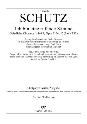 Schütz: Ich bin eine rufende Stimme