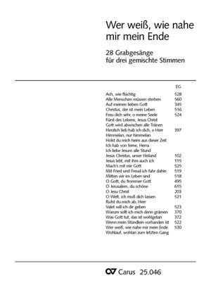 Wer wei?, wie nahe mir mein Ende