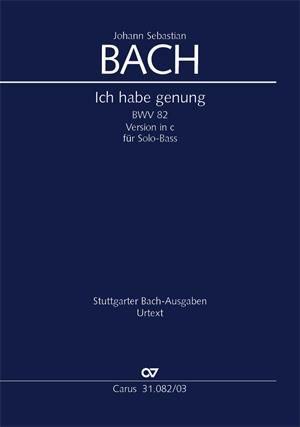 Bach: Kantate BWV 82 Ich Habe Genung (I) (Vocal Score)