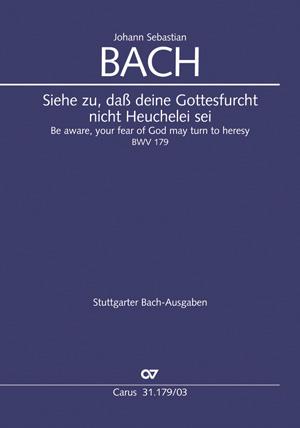 Bach: Siehe zu, dass deine Gottesfuercht nicht Heuchelei sei (Vocal Score)