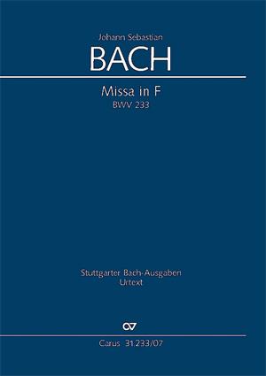 Bach: Missa in F BWV 233 (Studiepartituur)