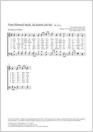 Hinz: Vom Himmel hoch, da komm ich her