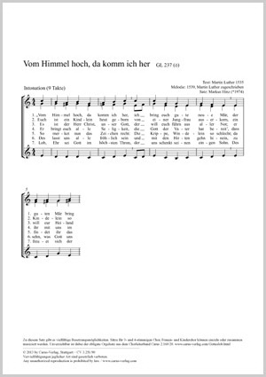 Hinz: Vom Himmel hoch, da komm ich her