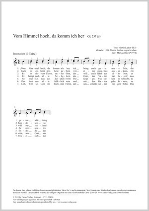 Hinz: Vom Himmel hoch, da komm ich her