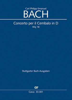 C.P.E. Bach: Concerto per il Cembalo in D (Partituur)