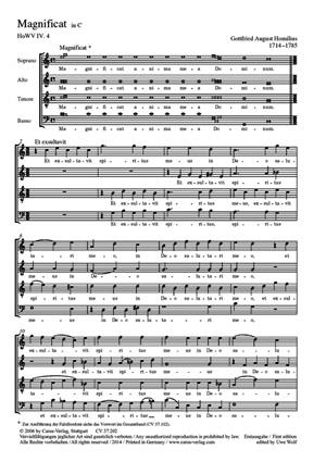 Homilius: Magnificat in C (HoWV IV.4)