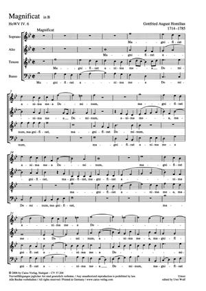 Homilius: Magnificat in B (HoWV IV.6)