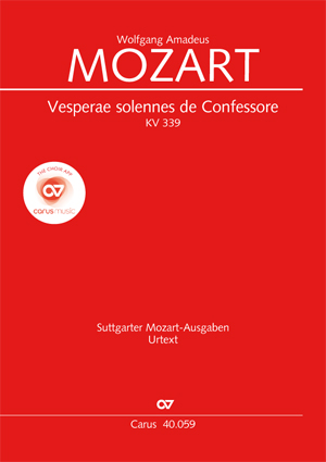Mozart: Vesperae solennes de Confessore KV 339 (Studiepartituur)