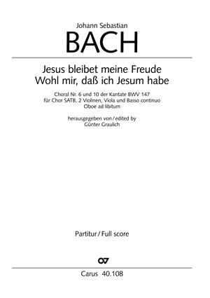 Bach: Jesus bleibet meine Freude BWV 147,6 und 10 (Partituur) 