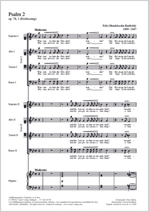 Mendelssohn: Warum toben die Heiden MWV B 41 (Partituur)