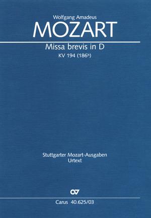 Mozart: Missa brevis in D KV 194 (Vocalscore)