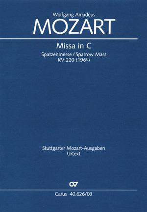 Mozart: Missa i C KV 220 Spatzenmesse (Vocalscore)