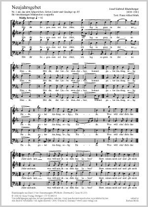 Josef Gabriel Rheinberger: Neujahrsgebet (Partituur)