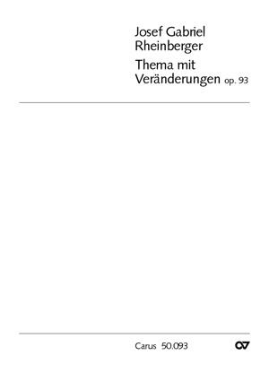 Josef Gabriel Rheinberger: Thema mit Veränderungen für Streichquartett (Partituur)