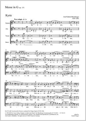 Josef Gabriel Rheinberger: Missa St. Crucis in G (Partituur)