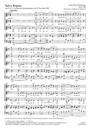 Josef Gabriel Rheinberger: Salve Regina