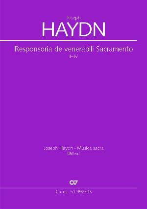 Joseph Haydn: Responsoria de venerabili Sacramento (Vocalscore)