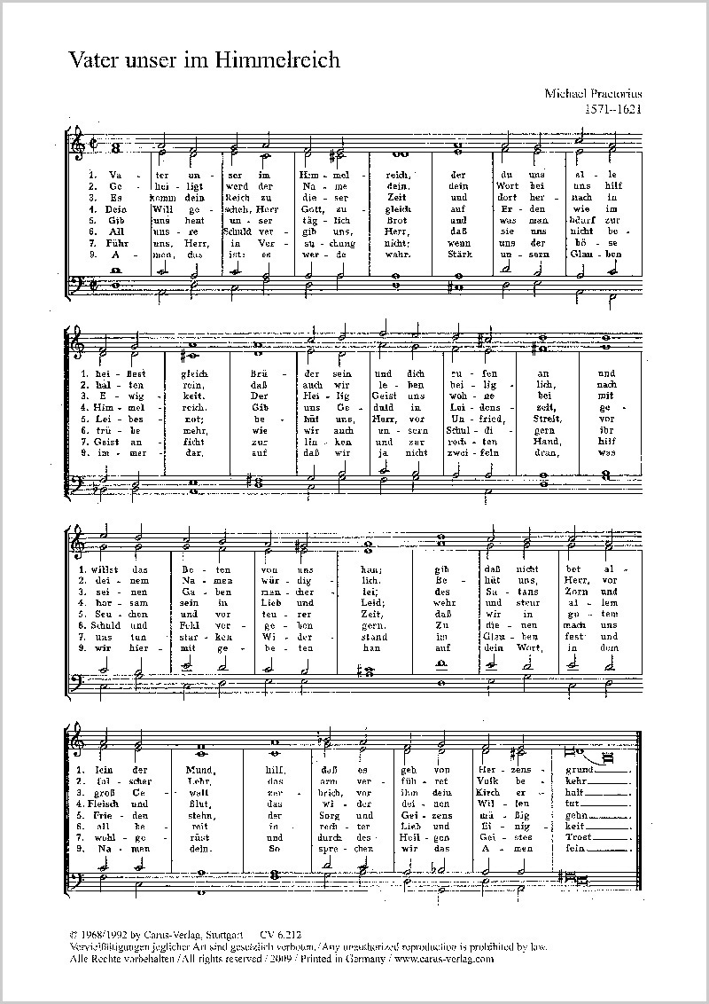 Praetorius: Aus tiefer Not schrei ich zu dir (2)