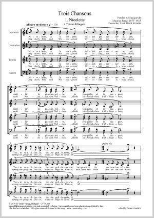 Ravel: Trois chansons
