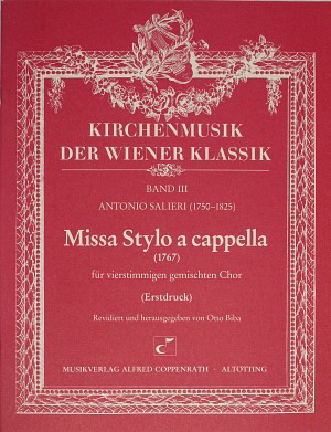 Antonio Salieri: Missa Stylo a cappella (Chorpartitur)
