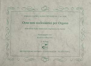 Octo toni ecclesiastici per Organo