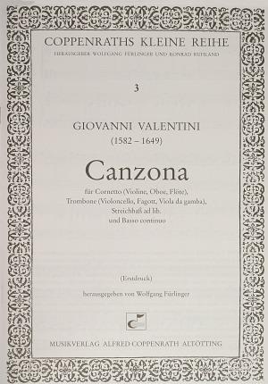 Giovanni Valentini: Canzona(Cor (Vl, Ob, Fl), Trb (Vc, Fg, Vga) & BC)