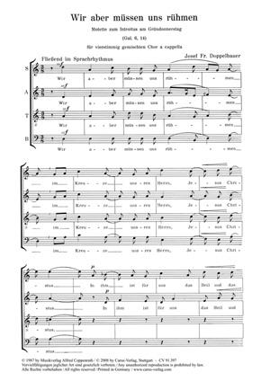 Wir aber m?ssen uns r?hmen