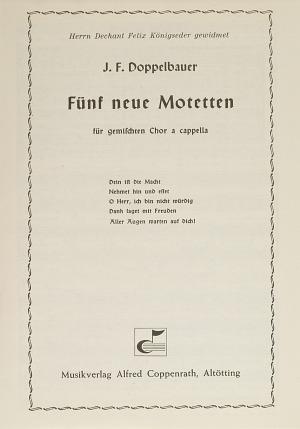 F?nf neue Motetten