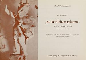 Zu Bethlehem geboren