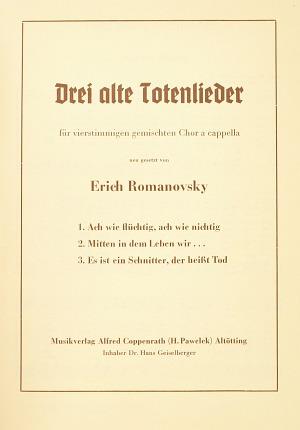 Romanovsky: Drei alte Totenlieder