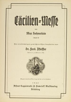 Messe zur Ehren der hl. C?cilia