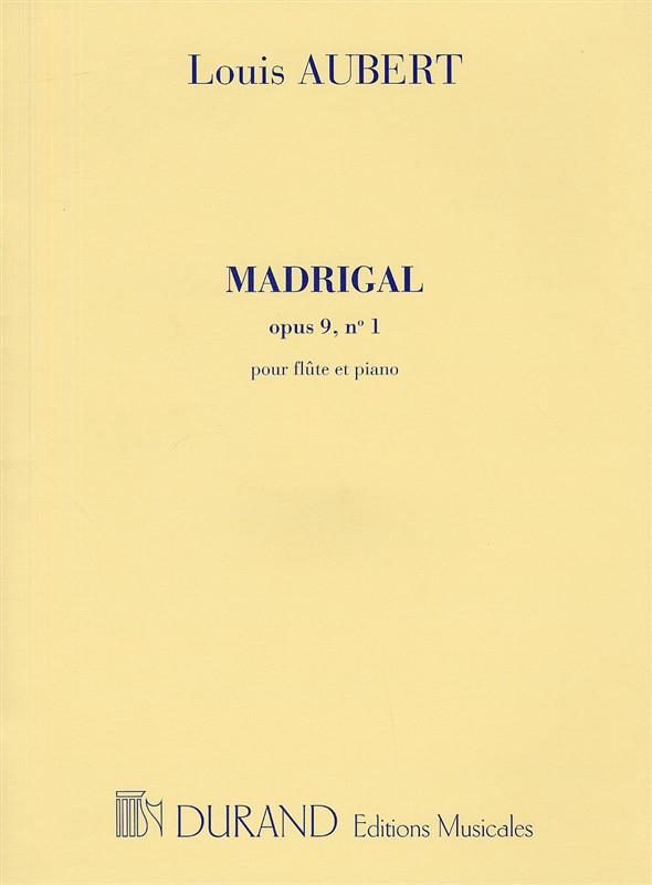 Madrigal, Opus 9 N. 1 – Pour Flute Et Piano